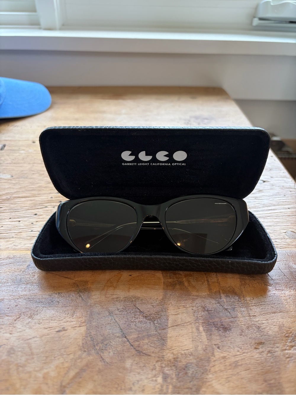Garrett Leight Cleo Black Sunglasses with Dark Lenses